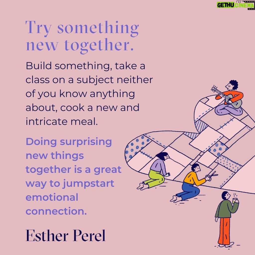 Esther Perel Instagram - When we share moments of surprise with our partners, we’re reminded of their irrefutable otherness and our ability to bring out new parts of each other. But how can we ensure we continue to be surprised by our partners in the long term? The answer lies in play. Play is intimately and intricately connected with creativity, daring, boldness, and risk-taking—all things that invite the unknown and lead to more pleasure, connection, creativity, and fantasy. Here are a few ideas for turning date night into play-date night this Valentine’s Day and beyond. And if you need ideas for what to talk about during your play-date night, the second edition of my card game, Where Should We Begin? A Game of Stories contains 200 prompts to bring out the surprising stories and desires in both of you. Pull a random card or curate the collection to fit the mood, whatever it may be. Order by tomorrow, February 8th at midnight ET to ensure it arrives by Valentine’s Day within the U.S.