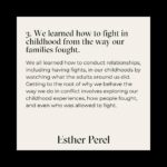 Esther Perel Instagram - Conflict is inevitable in any relationship, but learning to navigate these friction-filled spaces can leave you more connected than before the conflict arose. It only takes one different choice to change a pattern. Read more on @shon.faye’s key takeaways from my course "Turning Conflict Into Connection" in @voguemagazine article "5 Thing I Learned from Esther Perel's New Course on Conflict and Relationships" and visit the link in my bio to check out the course for yourself.