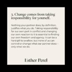 Esther Perel Instagram - Conflict is inevitable in any relationship, but learning to navigate these friction-filled spaces can leave you more connected than before the conflict arose. It only takes one different choice to change a pattern. Read more on @shon.faye’s key takeaways from my course "Turning Conflict Into Connection" in @voguemagazine article "5 Thing I Learned from Esther Perel's New Course on Conflict and Relationships" and visit the link in my bio to check out the course for yourself.