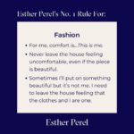 Esther Perel Instagram - "It’s a cardinal rule in therapy that practitioners aren’t supposed to tell their patients what to do or how to live. Instead, it’s their job to sagely guide them toward a new perspective." There are however rules I live by that act as guideposts and inspiration for creating deep connections, expressing myself freely, and having a bit of fun. Join me on @thecut as I explore Rules To Live By with writer Bindu Bansinath via the link in my bio.