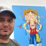 Ethan Klein Instagram - We are now the proud owners of this @alexpardee original and I am officially a one piece Stan - we also got this Stewie Griffin. Come check out his public showing tomorrow (Oct 28 from 5:00-10:00 pm) and admire my no longer luffy painting 😤😤