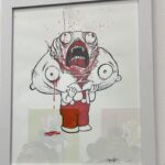 Ethan Klein Instagram - We are now the proud owners of this @alexpardee original and I am officially a one piece Stan - we also got this Stewie Griffin. Come check out his public showing tomorrow (Oct 28 from 5:00-10:00 pm) and admire my no longer luffy painting 😤😤