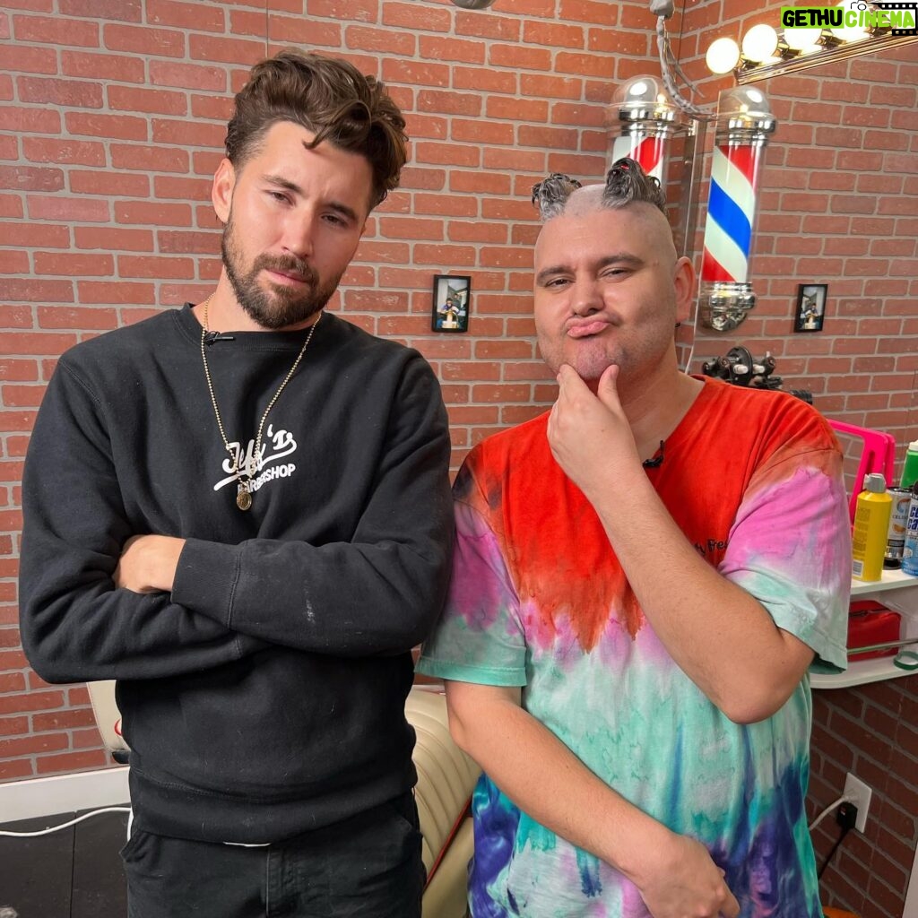Ethan Klein Instagram - Thank you @jeff for the expert haircut