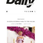 Eugenia Kuzmina Instagram - Thank you @dailyfrontrow for mentioning amazing work of artists who created this @theacademy look , @vetahorwitz @vetastyledme make up hair @misssabrinadubois 💜🌸🎬 …. Thank you @innadesilva1 , ❤️ @lethanhhoa_official Shoes @camillagabrieli Earrings @carolinesvedbom clutch @brendacooperstyle bracelet @margaretrowe and @kygomusic great remix for this song too and @iamparsonjames #mosthonest #brilliant artist ever , greatful to met you 💜❤️