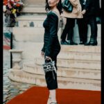 Eva Green Instagram - Such great pleasure and happiness yesterday to be with @rogervivier in Paris . Thank you to @gherardofelloni and his beautiful team. The kindest and most lovely people. The collection is exquisite - full of love , creativity and invention. You will love it, just as I did. It really is something to celebrate. Generous and beautiful. Bravo mes amis !! #vivieroptical #rogervivier 💙🌀💙 Styling: @mistersamuelf Dress: @alexandrevauthier Shoes: @rogervivier Hair: @perrinerougemonthair Make Up: @hungvanngo