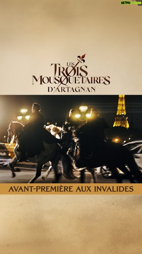 Eva Green Instagram - ⚔️ Discover the arrival of the Musketeers at the premiere screening of the film at Les Invalides! In order to thank this symbolic place for having hosted the film-shooting and the premiere, 1 euro will be donated to the Institution Nationale des Invalides for each ticket sold on May 3rd www.invalides.fr/patients/centre-des-pensionnaires Sortie le 5 avril ⚔️ @lestroismousquetaireslesfilms #LesTroisMousquetairesLesFilms #DArtagnan