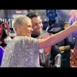 Evangeline Lilly Instagram - What a night! #antmanandthewaspquantumania premier 🌙 Thank you to all our fans who have really shown up with such enthusiasm, love and excitement! You guys are who we do it all for. We love you! #marvelfansareepic! @naeemkhannyc gown @lanajewelry jewels @jimmychoo shoes @kevinmichaelericson styling @lisastoreymakeup makeup @pauledmonds217 hair cut and Colour by Jaime Powell