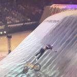 Fabio Wibmer Instagram – Had to give the double step down flip a try in the show but just didn‘t quite come around. Bruised a bit my ribs but all good 🤙
@mastersofdirt