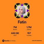 Fatin Shidqia Instagram - HAAAA SENENG BGTTT alhamdulillah!!! 🥹🥹🥹 Terima kasih banyaaakkk buat temen-temen yang udah dengerin lagu aku, yang udah masukin lagunya ke instastory, atau yang udah jadiin lagu aku soundtrack di hidup kamu!!! d(TT_TT)b @spotifyid @sonymusicid @fatinisticofficial Ngga sabar buat rilis lagu lainnyaaaa!!! Lagu sedih kali ya? HMMMMM
