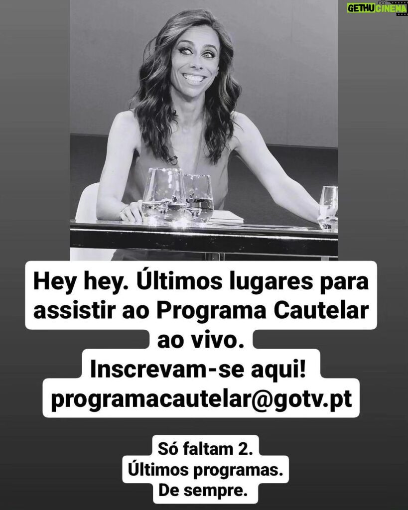 Filomena Cautela Instagram - programacautelar@gotv.pt Vemo-nos lá?