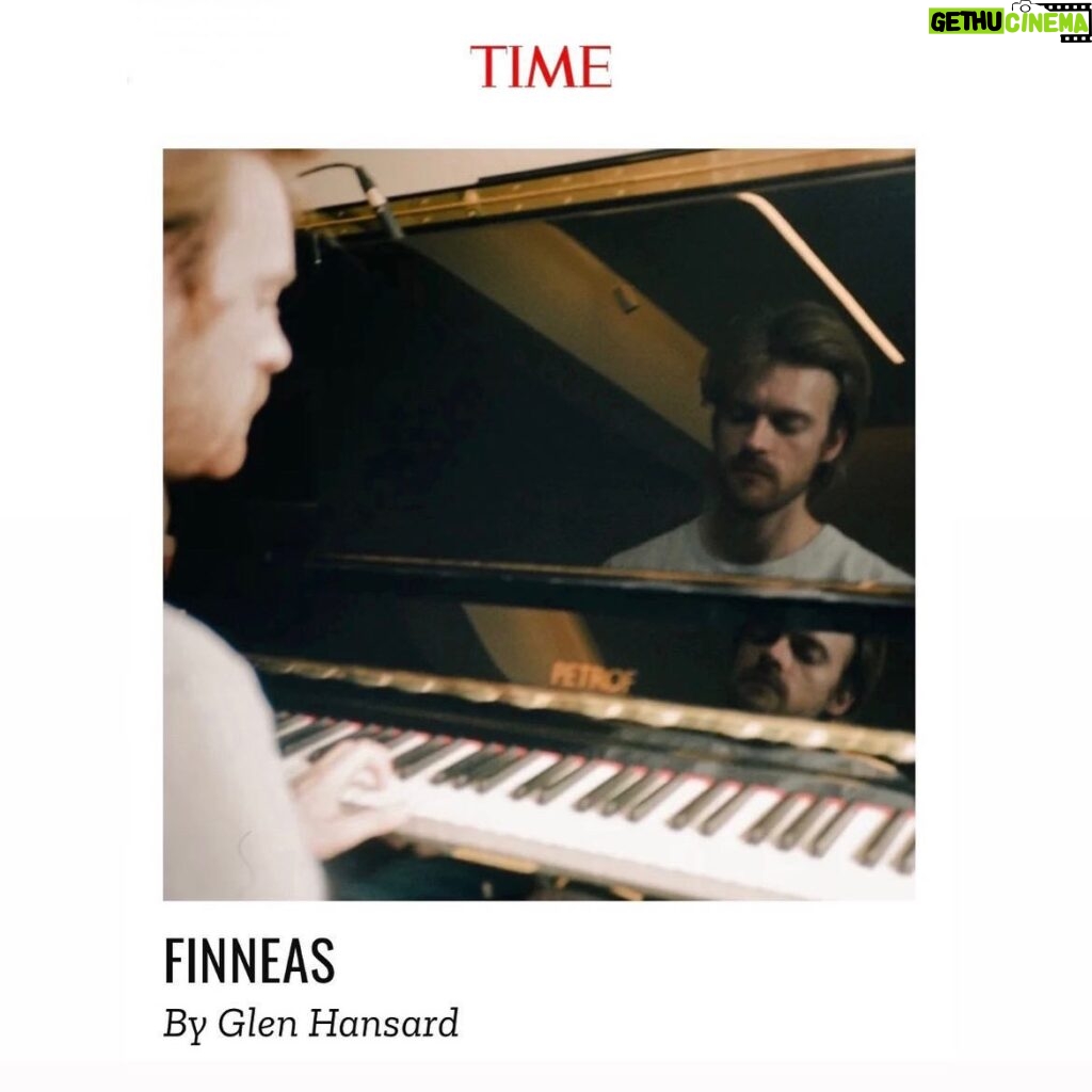 Finneas O'Connell Instagram - Thank you @time @glenhansard ♥️ An honor