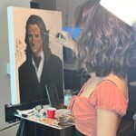 Fiona Palomo Instagram - Retrato de papá a mitad de proceso.