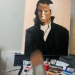 Fiona Palomo Instagram - Retrato de papá a mitad de proceso.