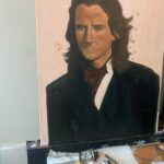 Fiona Palomo Instagram - Retrato de papá a mitad de proceso.