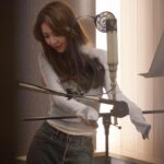Fiona Sit Instagram - Recording my new song last week ❤️❤️❤️❤️ talking about human connection it is 🥹
