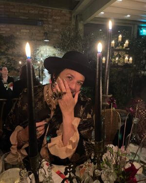 Florence Welch Instagram - Lucy at @luca.restaurant 🕸️

Thank you so much to everyone at @luca.restaurant for such a beautiful All Hallow’s dinner🕯️, and @starflowerlondon for the incredible gothic arrangement’s 🥀

I had such a wonderful time and I finally got to see Dave @glassanimals and we drank all the blood that we could 🩸x
