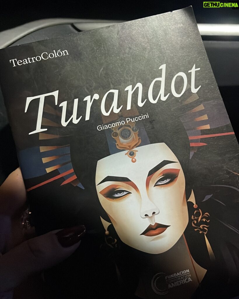 Florencia de la V Instagram - Postales de una espléndida noche en el @teatrocolon con mi querida amiga @drarosiflom disfrutamos de Turamdot, la obra póstuma de Giacomo Puccini y su obra maestra final. Felicitaciones @j.telerman y a todo este equipo creativo. La puesta concebida por Roberto Oswald, con dirección de escena de Aníbal Lápiz. Una mención especial para estos talentosos artistas @jaquelinalivieri @veronicadzhioeva @marcelopuentetenor ovacionados por un teatro Colón estremecido de emoción por una majestuosa función. Turandot es una caricia al alma.