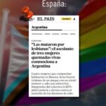 Florencia de la V Instagram - El presidente Javier Milei viajó a España, entre otras cosas, para participar el domingo 19 de mayo como estrella especial de la cumbre fascista más importante de las últimas décadas: Viva 24, organizada por Vox, que reúne a militantes, dirigentes, diputados y simpatizantes del partido, además de personalidades internacionales de derecha. Esto sucede una semana después del asesinato por odio de tres lesbianas del que Milei ni siquiera se pronunció. El pasado 5 de mayo, un hombre prendió fuego a cuatro mujeres mientras dormían. Sofía, la única sobreviviente, aún continúa internada. Esta noticia, que en nuestro país pasó casi inadvertida, dio la vuelta al mundo: sin ir más lejos el otro día, la conocida periodista Olga Wornat, dejó en su cuenta de X un enlace a una nota cuyo título rezaba: Las mataron por lesbianas: el asesinato de tres mujeres quemadas vivas conmociona a Argentina. No era de ninguno de nuestros medios masivos: la publicaba el diario El País, de Madrid. El biógrafo y amigo del presidente Javier Milei, Nicolás Márquez, no tardó en cruzar a Wornat y le respondió en X, donde no titubea a la hora de descargar su odio y prejuicio sin límite: «Entonces no te hagas lesbiana, así no te matan. Buen motivo para reivindicar la heterosexualidad». Interesante para entender de dónde sale su idea de que lxs homosexuales viven menos: porque los matan personas que tiene prejuicios. En otro momento una persona cercana a un presidente decía una barbaridad como esta y era condenado automáticamente. ¿Cuándo naturalizamos la falta de empatía con el que sufre? ¿El deseo de la estabilidad económica nos nubla el juicio? Lxs fascistas se juntan y avanzan en medio de un silencio que espanta, el mundo como testigo mudo. No seamos cómplices con la indiferencia. No es momento de ser tibixs, es imprescindible señalarlxs, exponerlos y decir acá estamos para darles batalla. Es urgente y es hoy: nos necesitamos unidxs más que nunca, es preciso estar juntxs y ser todxs una marea de amor, impidiendo que hagan suyas las calles donde siempre se luchó por la genuina libertad… continúa Encontrá la columna completa en la 📲web de @pagina12 link 🔗de la Bio ⏫️