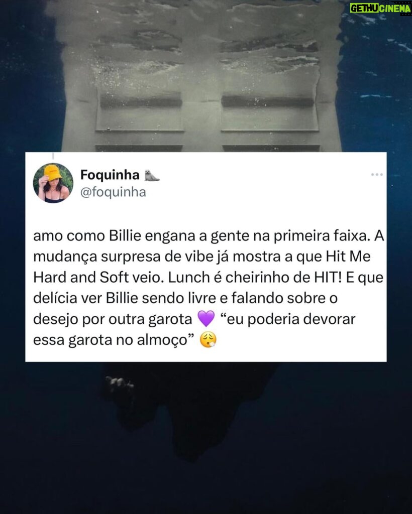 Foquinha Instagram - sextou ouvindo Hit Me Hard and Soft o dia inteiro ✨ Billie e Finneas: levem tudo 😮‍💨