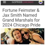 Fortune Feimster Instagram - Jax and I met 9 years ago at Chicago Pride so what a cool full circle moment for us to come back and both be the grand marshals this summer. We’re excited. See you at Pride, Chicago!