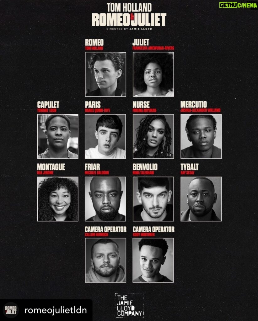 Freema Agyeman Instagram - • Posted @withregram • @romeojulietldn JUST ANNOUNCED: the company of #RomeoJulietLDN. May 2024 | Duke of York’s Theatre | 12 Weeks Only @romeojulietldn @jamielloydco