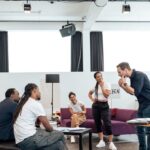 Freema Agyeman Instagram – •Posted @withregram• 

@lyrichammersmith Step inside the rehearsal room of #GodOfCarnageLyric coming soon from 01 Sep. 

@bbcdoctorwho and Dreamland star Freema Agyeman returns to the stage for this blistering dark comedy along with Ariyon Bakare (@darkmaterialsofficial), Dinita Gohil (The Father and the Assassin) and Martin Hutson (Small Island). 

Book tickets from £10 now at the link in our bio.

📷 @_otherrichard 

#YasminaReza #ChristopherHampton #GodOfCarnage #DoctorWho #HisDarkMaterials #AriyonBakare #DinitaGohil #MartinHutson #LyricHammersmithTheatre