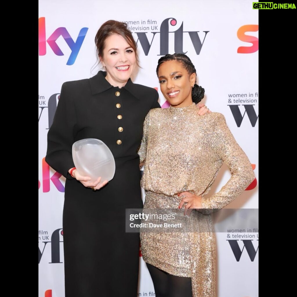 Freema Agyeman Instagram - Still full of all the feels from the ‘Women in Film & TV Awards’ on Friday. So honoured and utterly delighted to have been invited to spend the day in a room with such innovators and artists. I was moved. And so emotional at times!! And what a privilege to present @aoifemmcardle with the BBC Studios Director Award. Such an incredible visionary. Congratulations!! The wave of support and love and encouragement for each other as a Sisterhood, but also as mutually respect-filled creatives, was palpable. Huge thanks to the @wftv_uk for putting on such a legendary event! The vibe was purely golden and celebratory!! Congrats!! Massive thanks to @mermantvfilm for having me as a guest at your most fabulous table!! Oh what larks!! And to my phenomenal glam squad!! You just know! I’ve said it before and I’ll say it again. Getting me so gloriously ready is only half your superpower! Creating an atmosphere where I feel comfortable and held is priceless. Thank you queens for your collaborative, nourishing and calming vibes. ⭐️Make Up ~ @hanaasakharemua ⭐️Hair ~ @momoshair ⭐️Nails ~ @georgia.ivanova ⭐️Dress ~ @nadinemerabi #womeninfilmandtv #sisterhood #mondaymusing 🪩