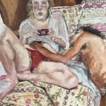 Freya Allan Instagram - ‘Lovers in pouzolles’ by me Oil on canvas