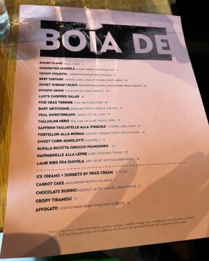 Génesis Rodríguez Instagram - Date night at @boiaderestaurant with my bestie @terryann9 

last pic is real life…
I get emotional about my gluten free pasta. It was so good 🥹
I love le cuisine baby.
Thank you @stinkyfishtales