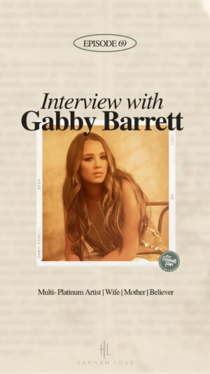 Gabby Barrett Instagram - I’m so thrilled to be sitting down with my sweet friend, @gabbybarrett_ ! She is a Multi- Platinum artist, dedicated wife and mother to almost 3!🫶🏼 Join us as we talk about her journey of faith, how she met her husband, and how she navigates her career as a new mom. Today’s convo is full of beautiful perspective on balance and purpose. You’ll be blessed by the listen!🎧 

#gabbybarrett #thegoodones #unexpected #podcast #Jesus #theword #God #christian #believer #praise #prayer #devotional #foundation #trustinhim #lord #worship #faith #womansdevotional #hannahmooney #tsfnetwork