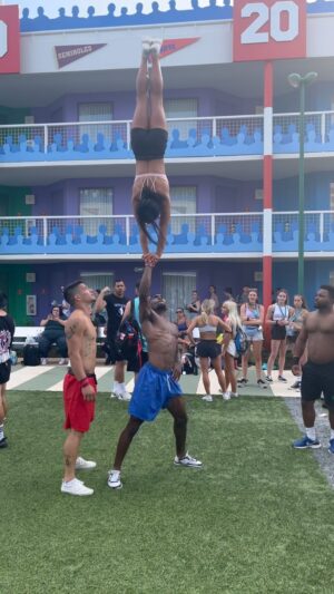 Gabi Butler Instagram - Throwback action 🤭
.
.
.
.
.
.
#allstar #stunt #coach #cheerstunts #cheerleadingisasport #tumble #gymnastics #flipflops #2022  #rihannasuperbowl