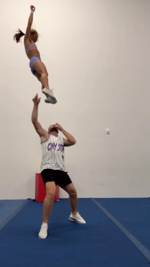 Gabi Butler Instagram - this is the reality of trying new stunts and trying to figure out each others timing 😂 but don’t get frustrated because it WILL click eventually…. enjoy the fails