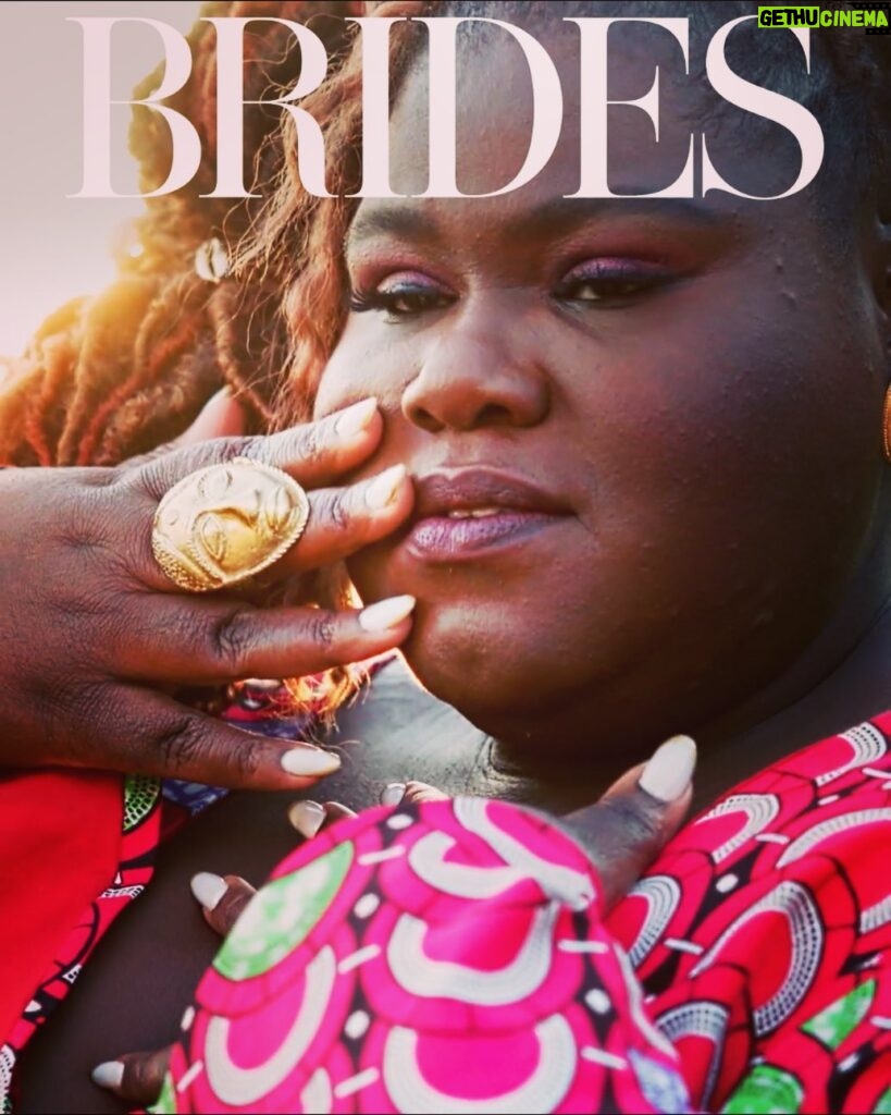 Gabourey Sidibe Instagram - Look, y’all will be getting a TON of these @brides pics, for a WHILE so strap in! And get into the nails!!! Thank you @beautyprola for this beautiful set and the second set 2 weeks later after it was clear that I’m heavy handed and like to box. 🥊💅🏿💜