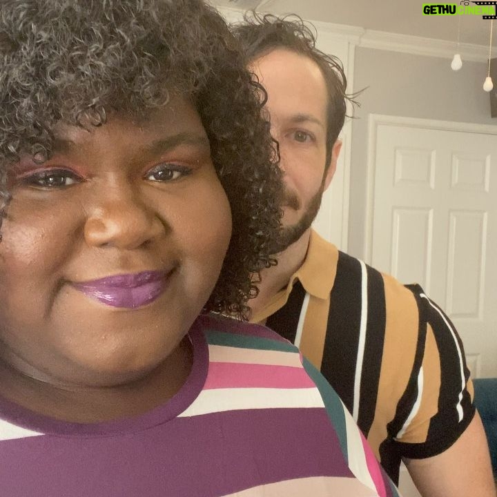 Gabourey Sidibe Instagram - It’s weird that people think we’re already married but I guess our hearts and intentions for each other are just that clear to see. My BFF proposed and now I get to hold him forever. The funniest man I’ve ever met. The sweetest human to exist. @brandontour made up a song for when i put my bonnet on at night. The second I look a bit stressed and overwhelmed, he jumps into action to take over what he can for me. Every moment with him is a joy. He is the partner i thought I was too independent to need. I’ve learned so much about myself through him and I feel grateful and excited to learn more about the entire world with him by my side. My partner, my best friend, my cats’ daddy, my mans, my heart, my fiancé!!! ❤️❤️❤️❤️
