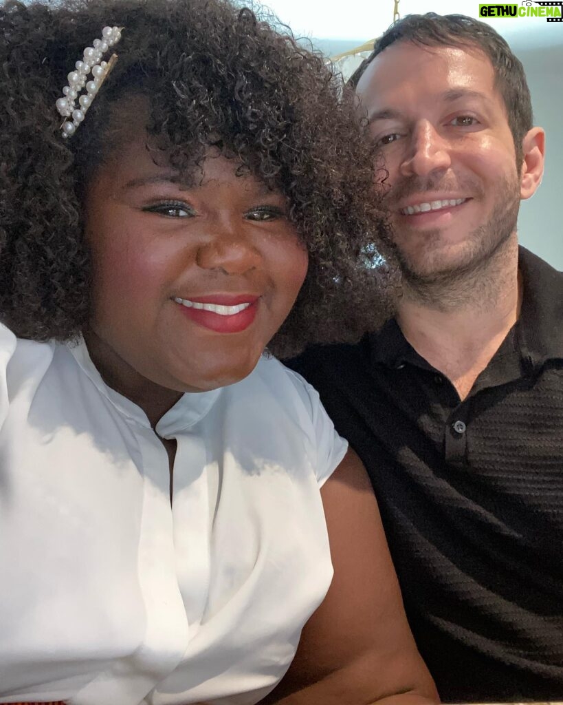 Gabourey Sidibe Instagram - On this day, 2 years ago, I married my favorite person. 10 out of 10, would recommend. @brandontour remains just as beautiful and dreamy, and clever and hilarious, and fun, and all around wonderful as he was the day I said “I do”. Lucky me 👩🏿‍❤️‍💋‍👨🏻💜👩🏿‍❤️‍💋‍👨🏻 Happy Anniversary my love @brandontour