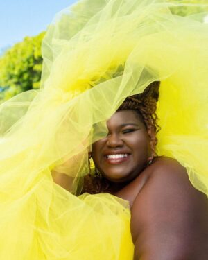 Gabourey Sidibe Instagram - The Style Issue is HERE, and Gabourey Sidibe is @brides newest cover star! 👏 From how @gabby3shabby and @brandontour first fell in love (spoiler alert: their first date was 7 hours long!) to their non-traditional wedding plans, tap the #LinkInBio to read the full interview. 💍

Credits: 
Talent: @gabby3shabby   @brandontour
Photography: @erichmcvey
Photo Team: @dennisroycoronel; @matolikeelyphoto
Creative Direction: @annapriceolson
Hair: @misscopeland310 
Makeup: @tobyfleischman 
Makeup Assistant: @heatherb.makeup
Styling: @kellyaugustine
Fashion Assistants: @corinnepl; @couturemoments_ 
Production: @wonderserra
Videography: @wesfilms
Booking: @talentconnectgroup
Cover story writer: @jmargaretbeauty 
In partnership with @ninewest