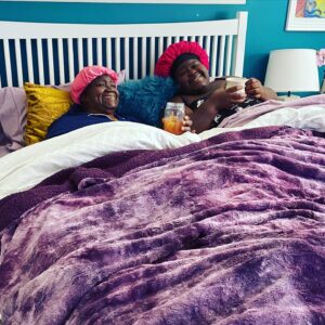 Gabourey Sidibe Instagram - @brandontour was very excited to see my mom and I in our bonnets.  He took so many pictures when she visited in November.