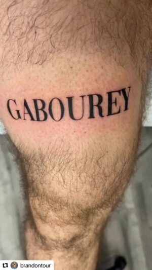 Gabourey Sidibe Instagram - Before @brandontour my whole life was Acapella.  My husband is the cutest man. I love him so much and I didn’t force him to tat my whole ass name on his thigh. He did that on his own, while I was at the office all day in Toronto.