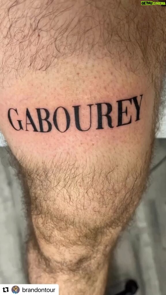 Gabourey Sidibe Instagram - Before @brandontour my whole life was Acapella. My husband is the cutest man. I love him so much and I didn’t force him to tat my whole ass name on his thigh. He did that on his own, while I was at the office all day in Toronto.