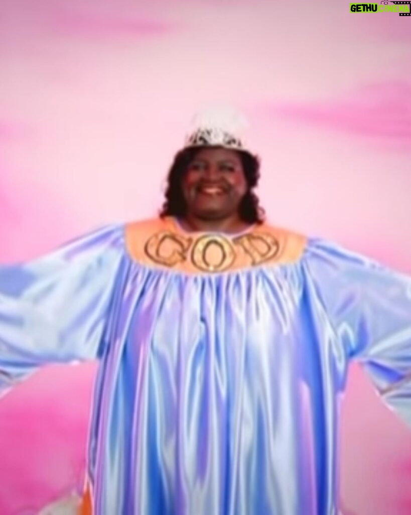 Gabourey Sidibe Instagram - Marriage is funny cuz like, we hella close but we still get to find out new things about eachother! Today @brandontour learned that my mom, Alice Tan Ridley, played God in an @eltonjohn video for his song Answer In The Sky and I only mentioned it because Mom got to keep the tiara she wore in it and wondered where it is.