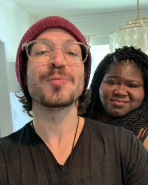 Gabourey Sidibe Instagram - Yesterday, in the middle of a busy day, at the most inconvenient time, I dropped my phone in a pool.  @brandontour immediately stopped what he was doing to get it with a broken net, and the phone at the bottom of a 9 foot deep pool.  I am in no position to get into a pool myself at the moment, so without hesitation, he jumped into action to deal with my clumsiness.  He was pissed but he ended up getting into the pool fully clothed to get the phone and I wish there was video of it but…..my phone was in the pool. I’m typing on it now so it’s all good but what a hero @brandontour is!!