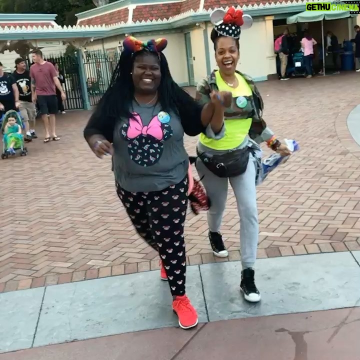 Gabourey Sidibe Instagram - Happy Birthday to Aaron and Derrells favorite aunty @ancestral.whisper !!!! There’s no one in the world better to happily skip with through Disney Land!