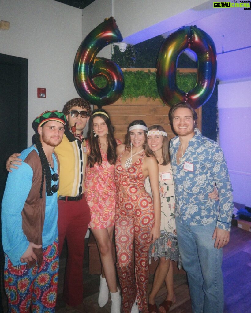 Gabriel Conte Instagram - 60s themed 60th bday for pops this weekend! Left my soul and my sweat in that dance circle 🪩 happy birthday dad!