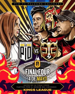 Gabriel Montiel Instagram - Mañana a las 3 pm en el estadio Azteca se enfrentarán los dos equipos con mayor afición del universo #KingsLeague! @peluchecaligari VS Pío. 
Ahí nos vemos! Damos tú pronóstico de marcador