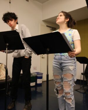 Gabriella Pizzolo Instagram - Beethoven: Live in Concert is only a week and a half away! check out @bvnthemusical and get your tickets today! swipe for a sneak peek of rehearsal shenanigans and some amazing press photos from @takeabowpodcast ⭐️
