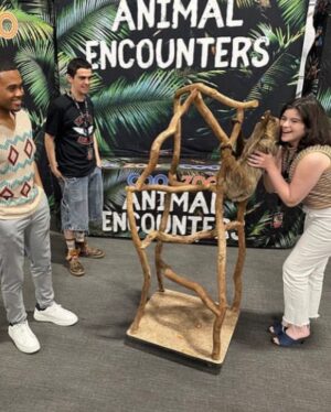 Gabriella Pizzolo Instagram - wonderful weekend at @spookalafl with some of the best people (and animals)! and yes i do have Chosen’s phone in my pocket it was an accident i swear 🐍🦥