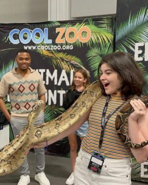 Gabriella Pizzolo Instagram - wonderful weekend at @spookalafl with some of the best people (and animals)! and yes i do have Chosen’s phone in my pocket it was an accident i swear 🐍🦥