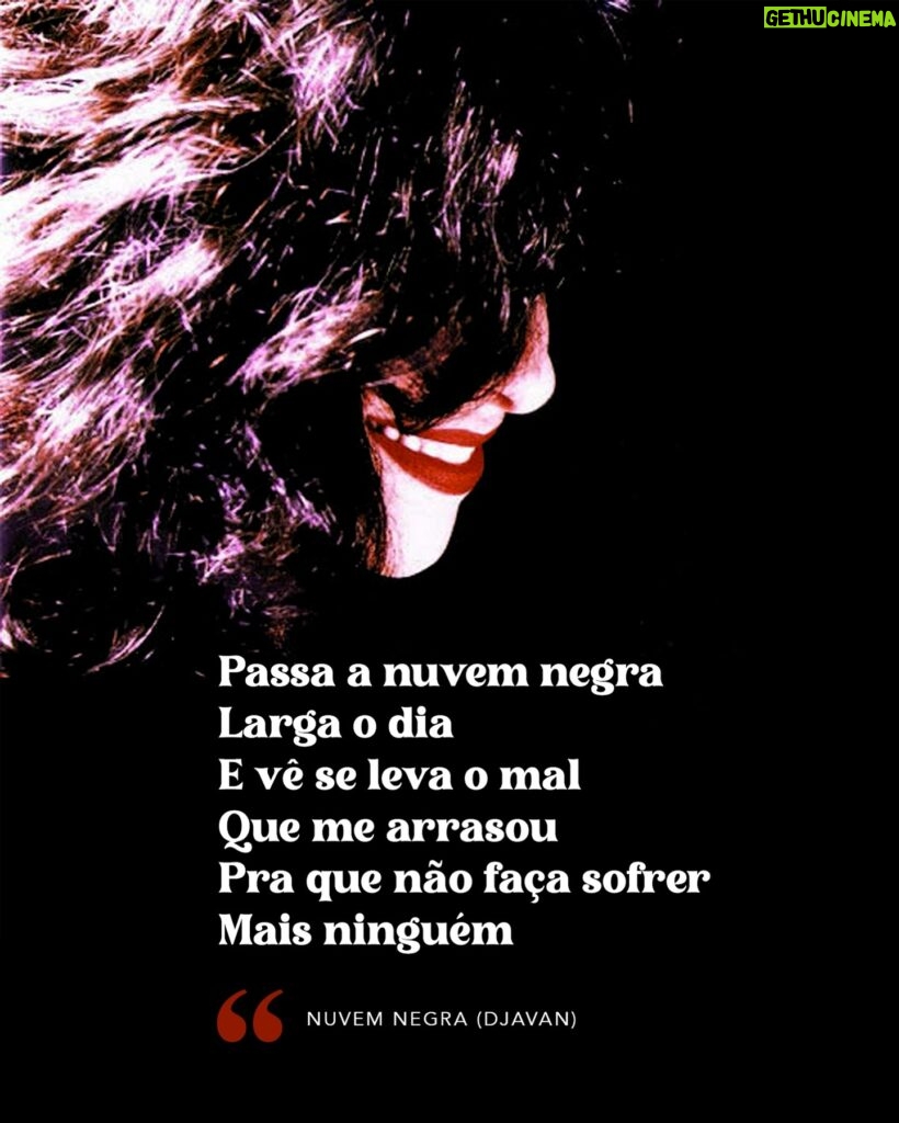 Gal Costa Instagram - “Não vou sair, se ligarem não estou” 🎶 Nuvem Negra (@djavanoficial) Álbum: O Sorriso do Gato do Alice (1993) - BMG #GalCosta #EquipeGal