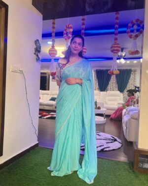 Geetha Madhuri Instagram - Saree and blouse - @anvitha_collections