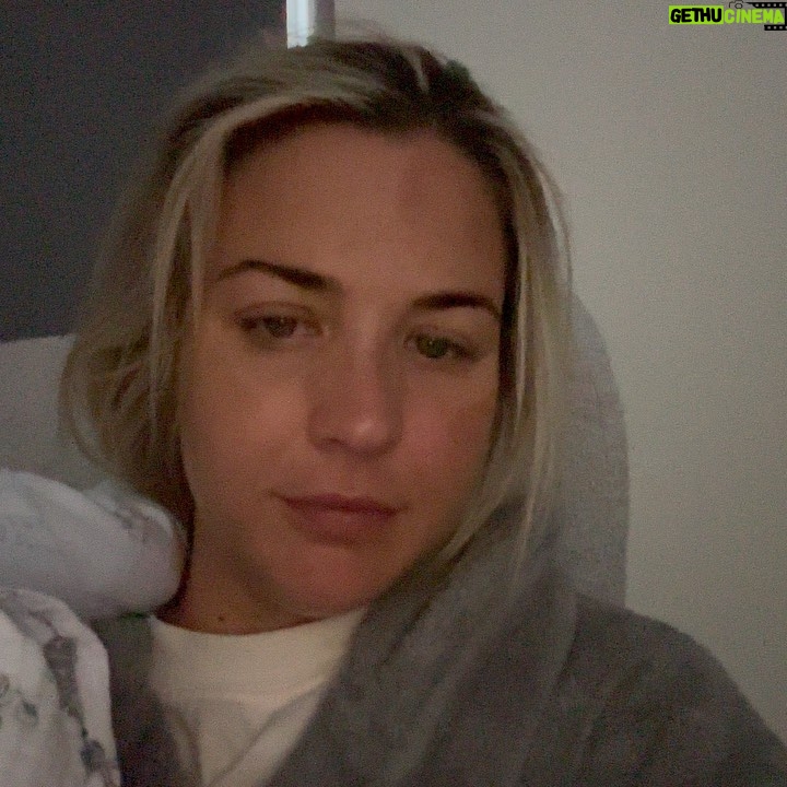 Gemma Atkinson Instagram - Mornings then Vs mornings now! Switched up the fresh face and coffee for eye bags and a small human. There was a short time after having Mia that I genuinely thought I wouldn’t get any aspects of the “old me” back, in terms of little things like a hot coffee in the garden, a blow dry at the hairdressers, brunch with friends… I blame the hormones, exhaustion & vulnerability that comes with being a first time mum! This time, I have a different mindset and although 2 is obviously harder in some aspects, it’s also easier in so many too! I feel like no one talks about that bit though, only the doom & gloom 😂 I personally find you’re way more chilled with the 2nd. When you see their milk rash, you know it’s that, their jet black tar looking 💩 you know is normal. I find I’m not questioning things as much because I’ve done it before & Mia’s turned out bloody brilliant. It’ll be a while until I’m sat in the garden with a coffee before my gym session, or before I’m getting my hair cut or arranging a brunch. BUT, it will come. It will happen, and the women we were before we became a mum will show her face every now and again and feel great. If it’s your first rodeo & you maybe feel how I did first time around, try not to worry. It’s normal. Like Rocky says, The world ain’t all sunshine & rainbows… Keep doing your thing Mums! Celebrate the small wins, ride through the lows and embrace the highs. I’ll keep you posted on when I’m next having a full hot coffee in peace in the garden before smashing out a killer workout on my own! Prob jan 2024 😂😉